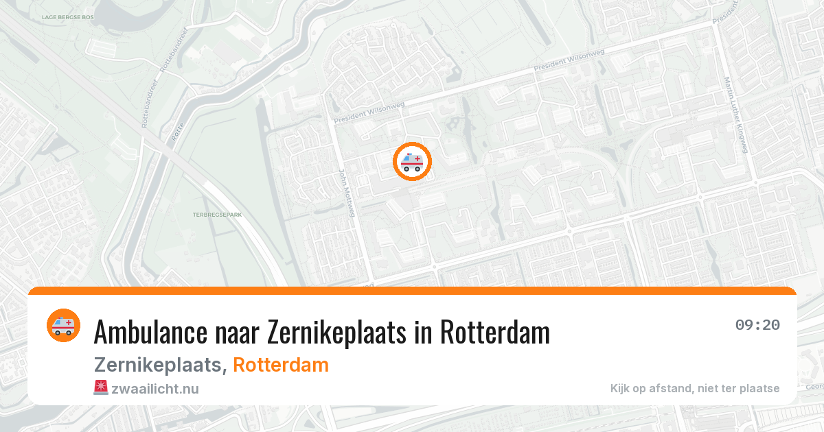 Ambulance naar Zernikeplaats in Rotterdam — 25 mei 2026
