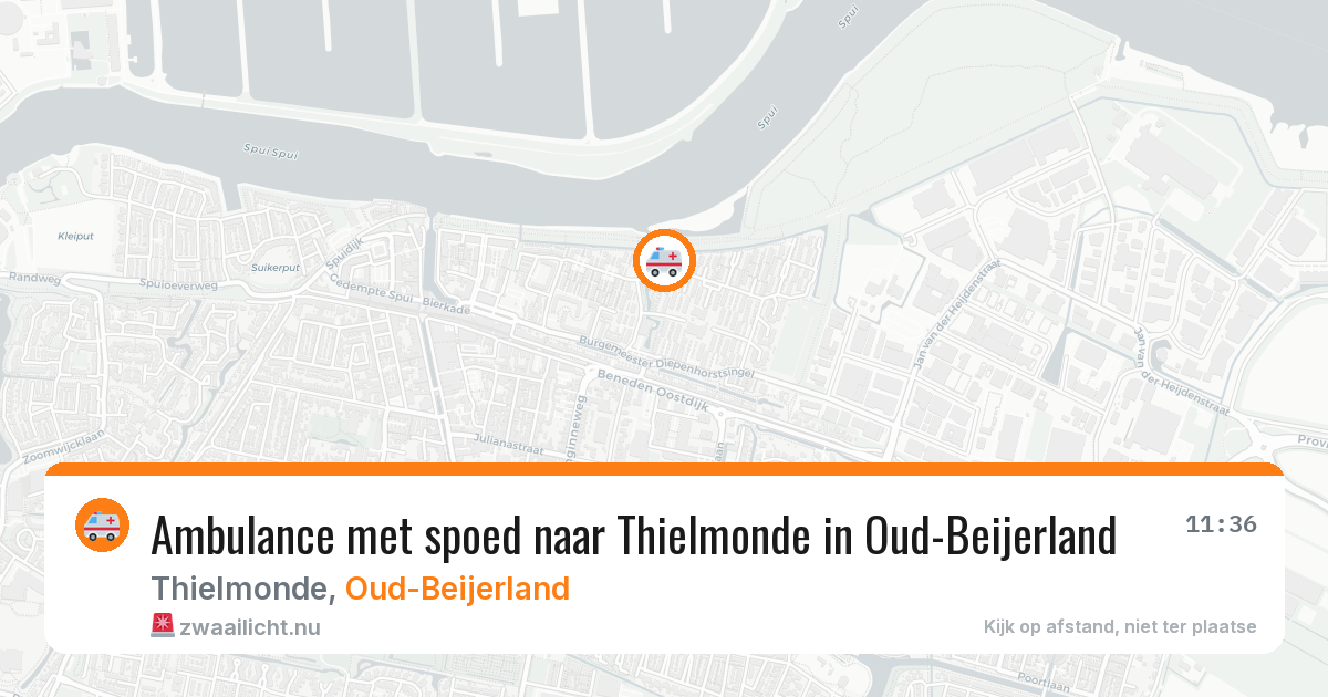 Ambulance met spoed naar Thielmonde in Oud-Beijerland — 10 apr 2026