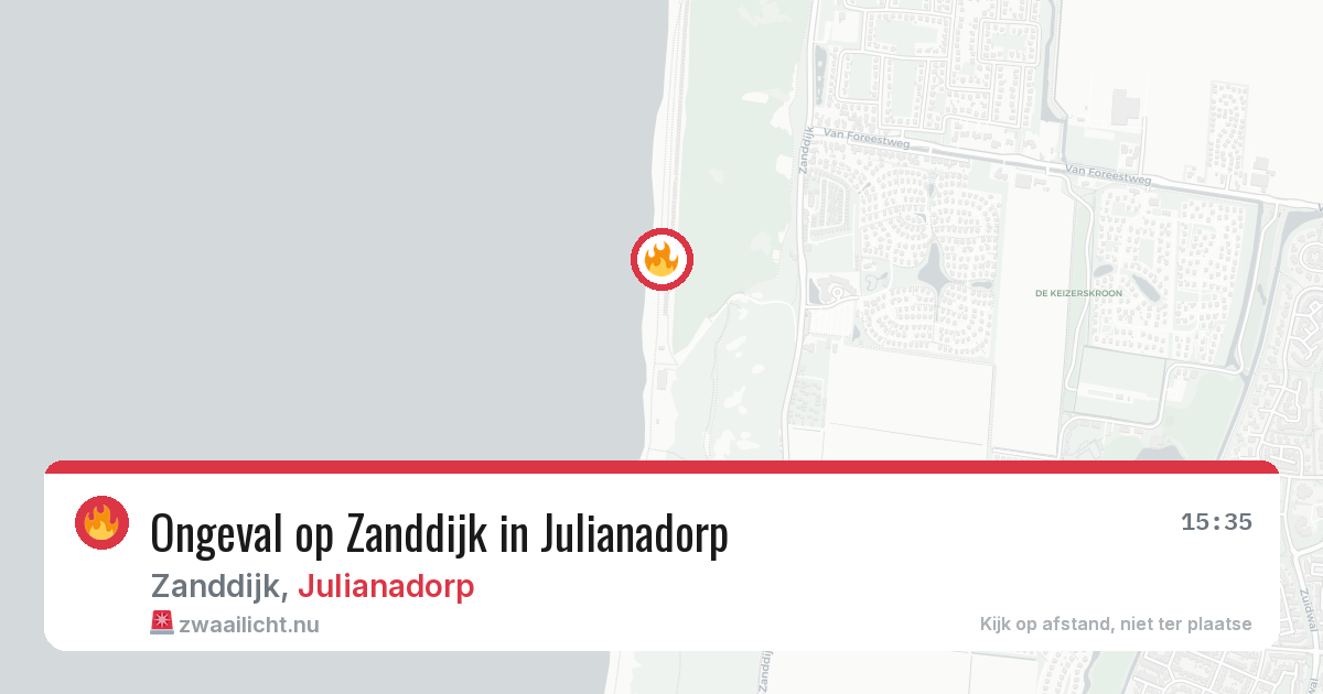 Ongeval op Zanddijk in Julianadorp — 11 jul 2026