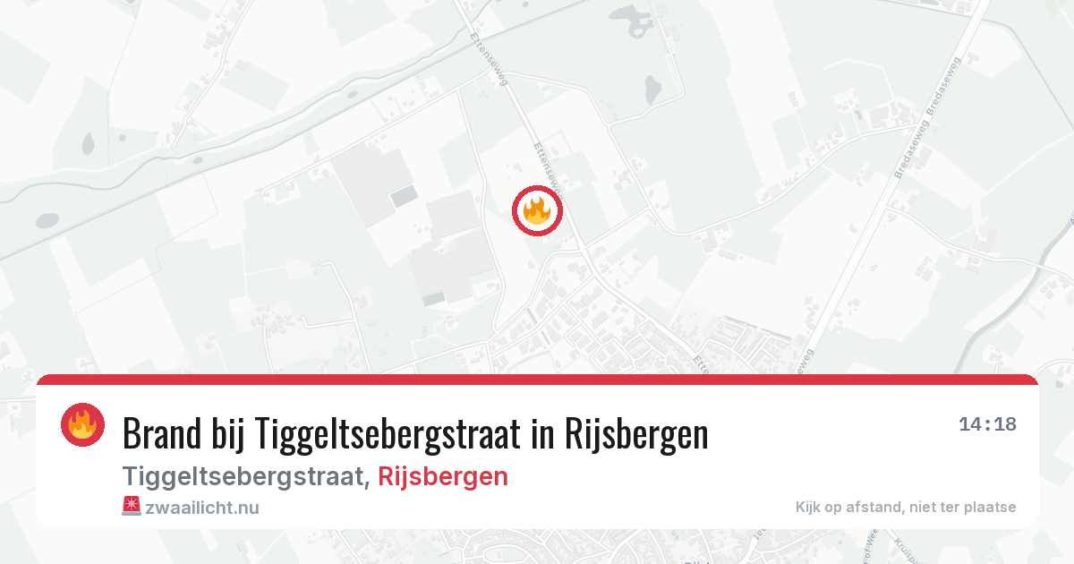 Brand bij Tiggeltsebergstraat in Rijsbergen — 5 jul 2026