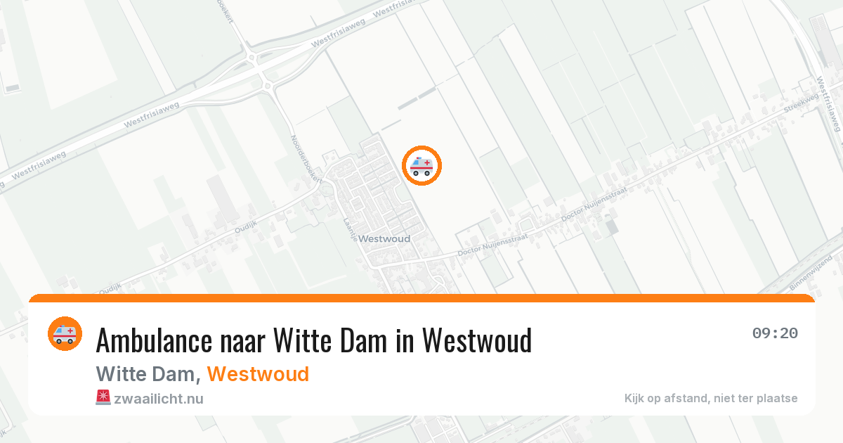 Ambulance naar Witte Dam in Westwoud — 11 mei 2026