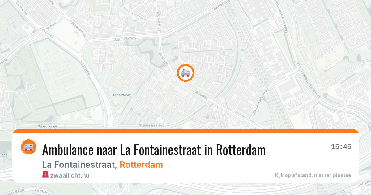 Ambulance naar La Fontainestraat in Rotterdam — 18 jul 2026