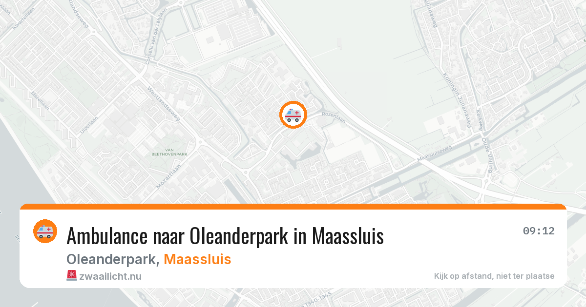 Ambulance naar Oleanderpark in Maassluis — 23 mei 2026