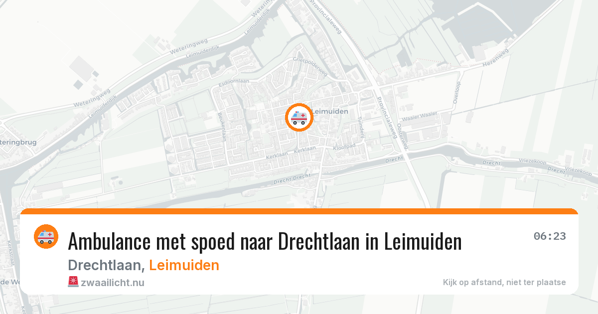 Ambulance met spoed naar Drechtlaan in Leimuiden — 16 jul 2026