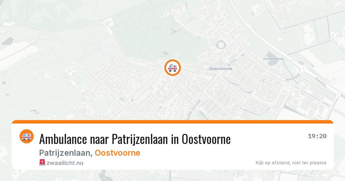Ambulance naar Patrijzenlaan in Oostvoorne — 8 mei 2026