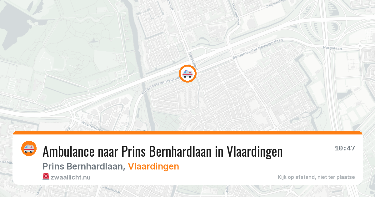 Ambulance naar Prins Bernhardlaan in Vlaardingen — 26 jul 2026