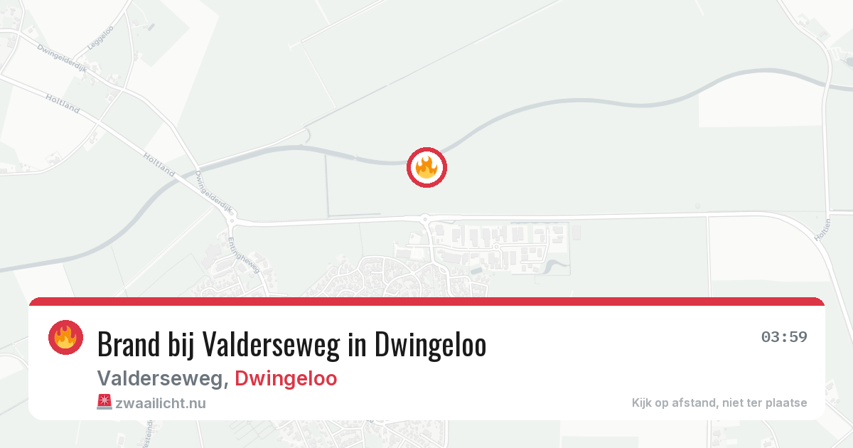 Brand bij Valderseweg in Dwingeloo — 14 jul 2026