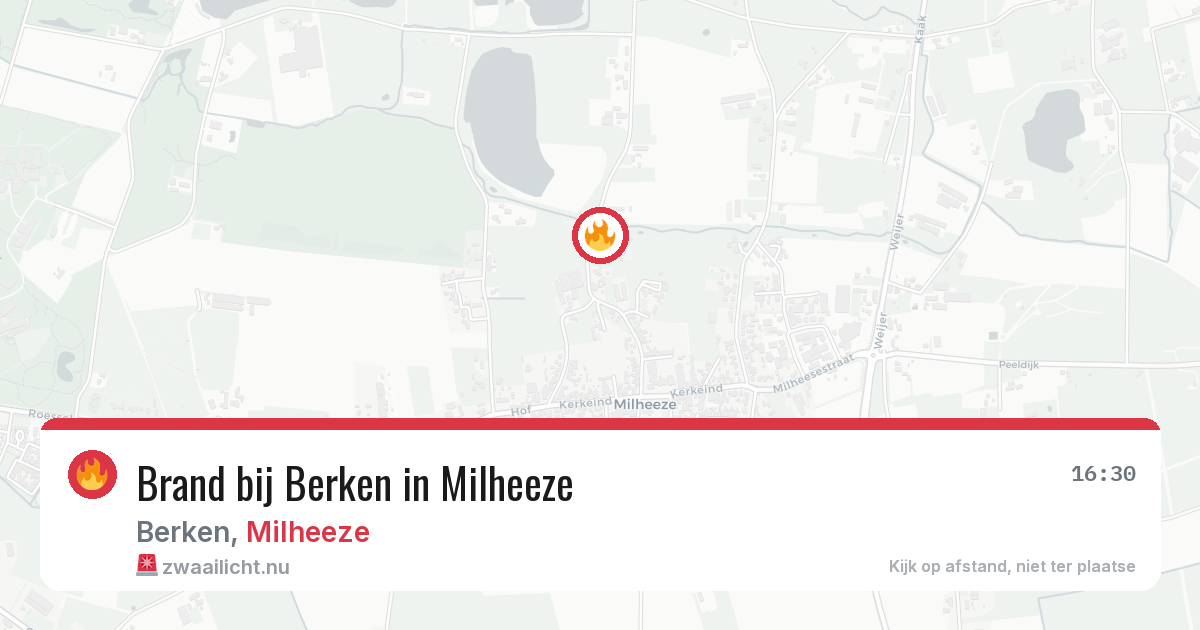 Brand bij Berken in Milheeze — 16 mei 2026