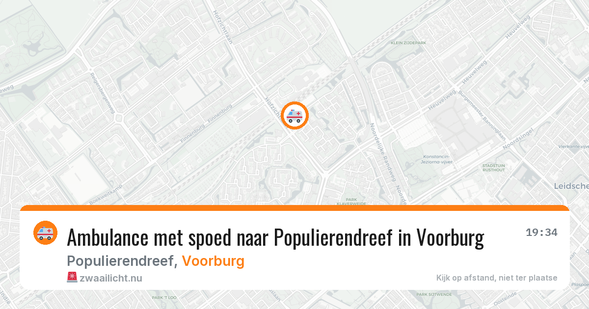 Ambulance met spoed naar Populierendreef in Voorburg — 21 mei 2026