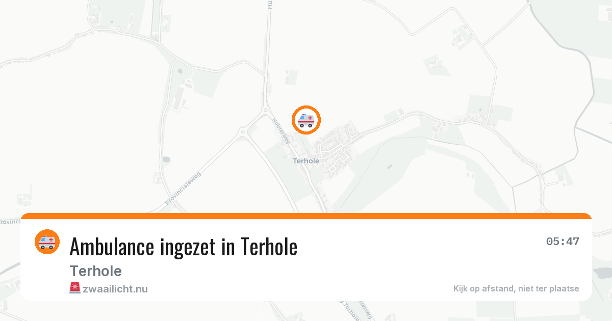 Ambulance ingezet in Terhole — 6 mei 2026