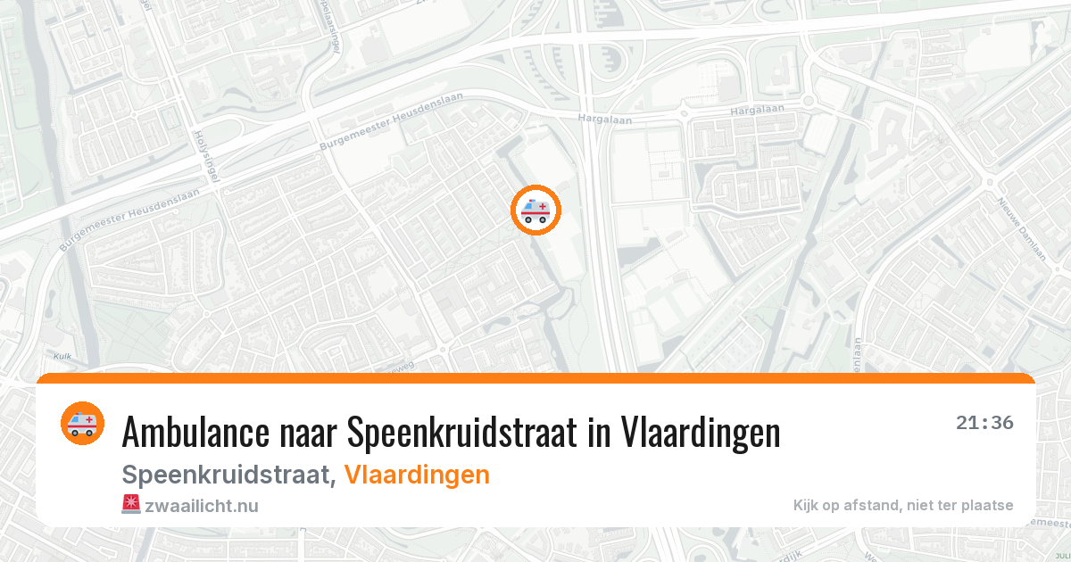 Ambulance naar Speenkruidstraat in Vlaardingen — 22 jul 2026
