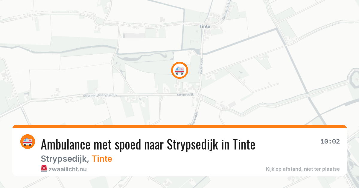 Ambulance met spoed naar Strypsedijk in Tinte — 13 mei 2026