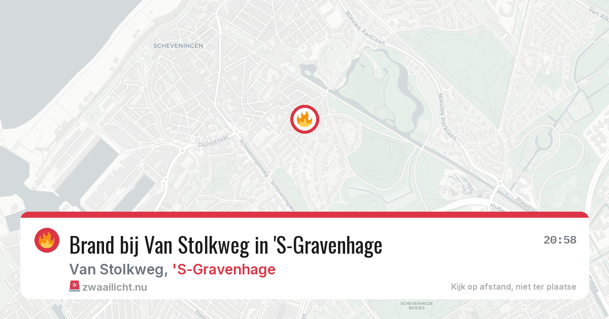 Brand bij Van Stolkweg in 'S-Gravenhage — 17 mrt 2026