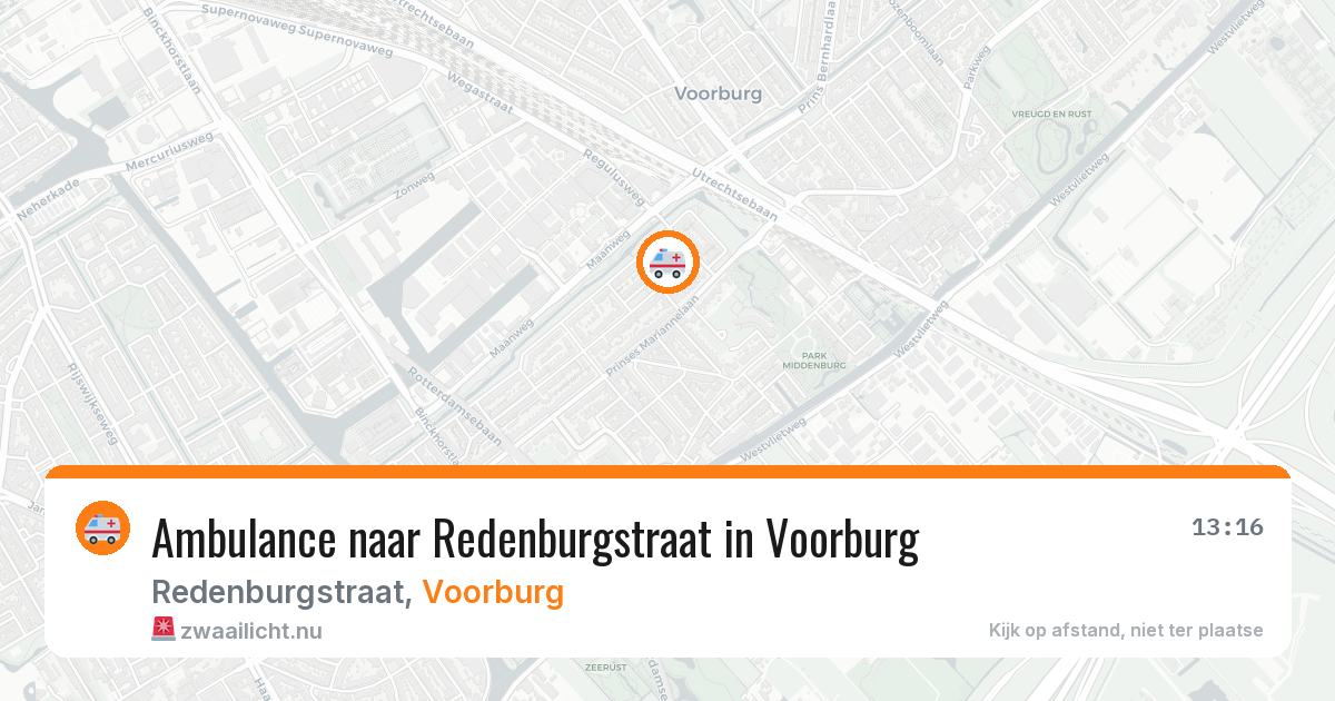 Ambulance naar Redenburgstraat in Voorburg — 26 apr 2026