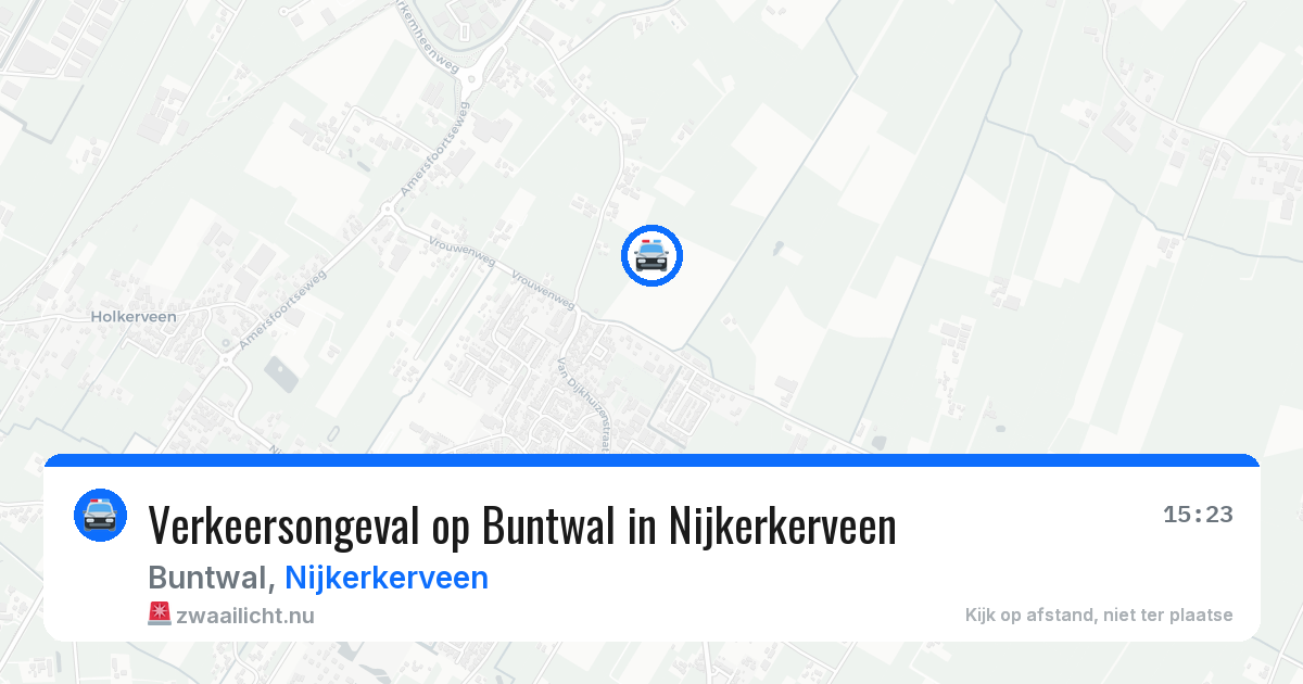 Verkeersongeval op Buntwal in Nijkerkerveen — 5 mei 2026