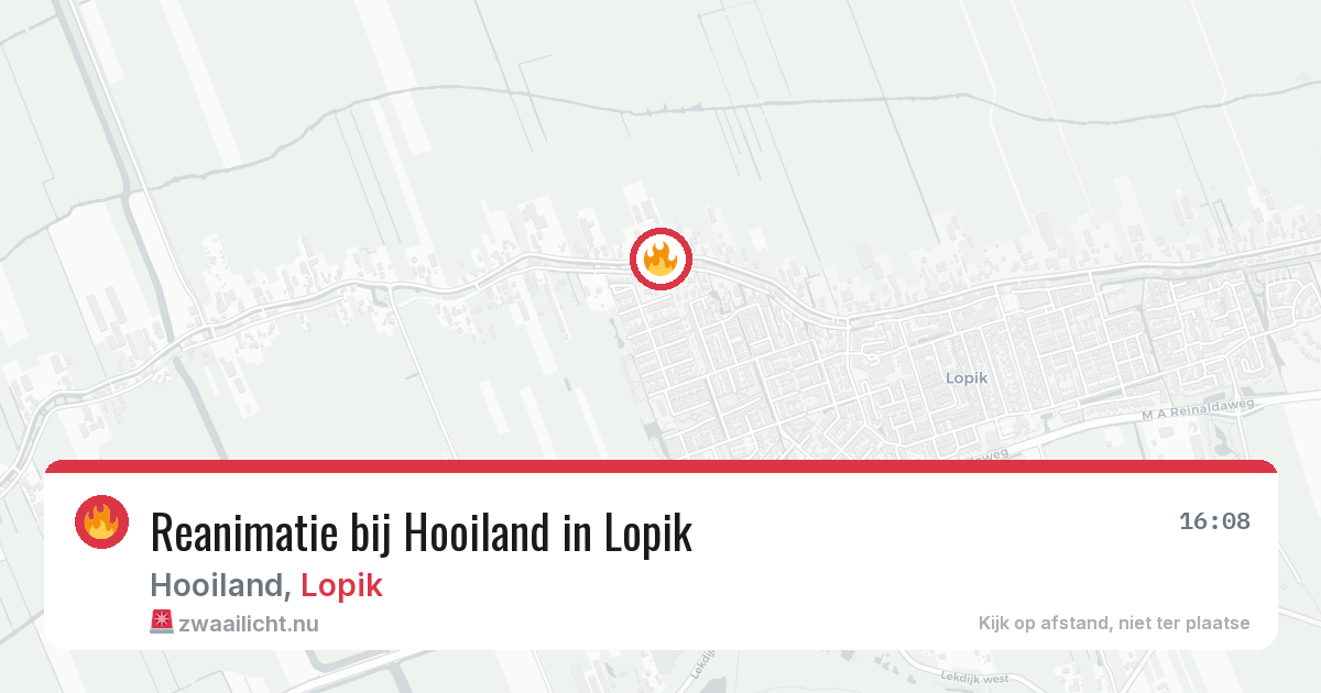 Reanimatie bij Hooiland in Lopik — 11 jul 2026