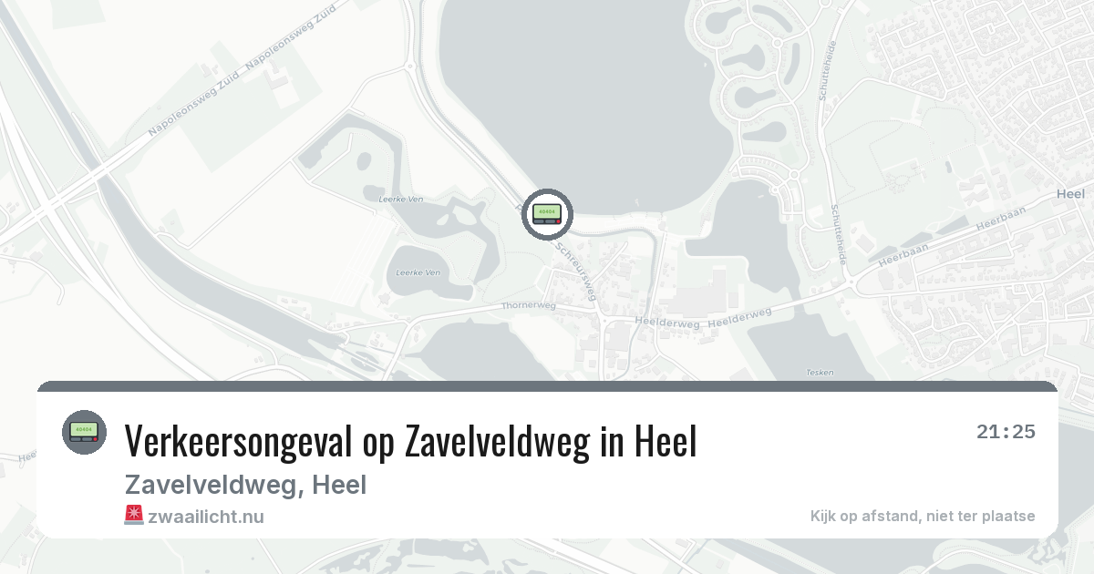 Verkeersongeval op Zavelveldweg in Heel — 22 mei 2026