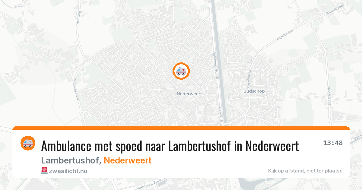 Ambulance met spoed naar Lambertushof in Nederweert — 26 jul 2026
