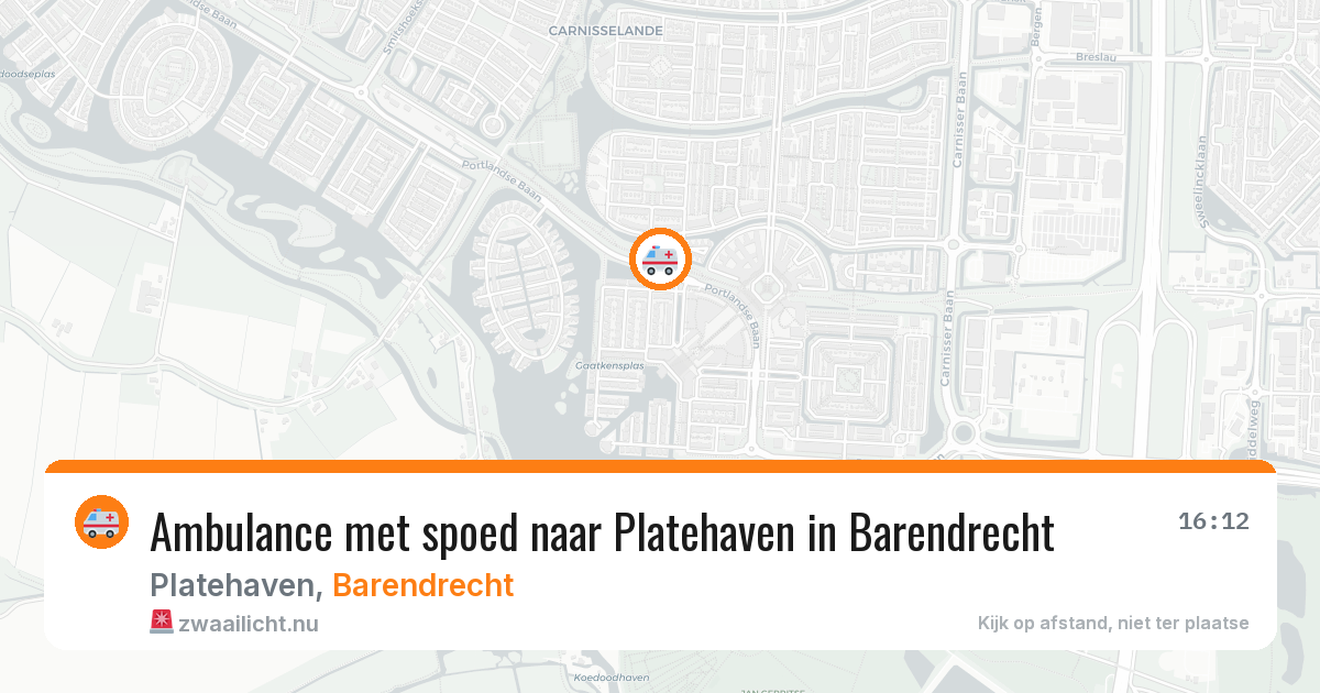 Ambulance met spoed naar Platehaven in Barendrecht — 29 mei 2026