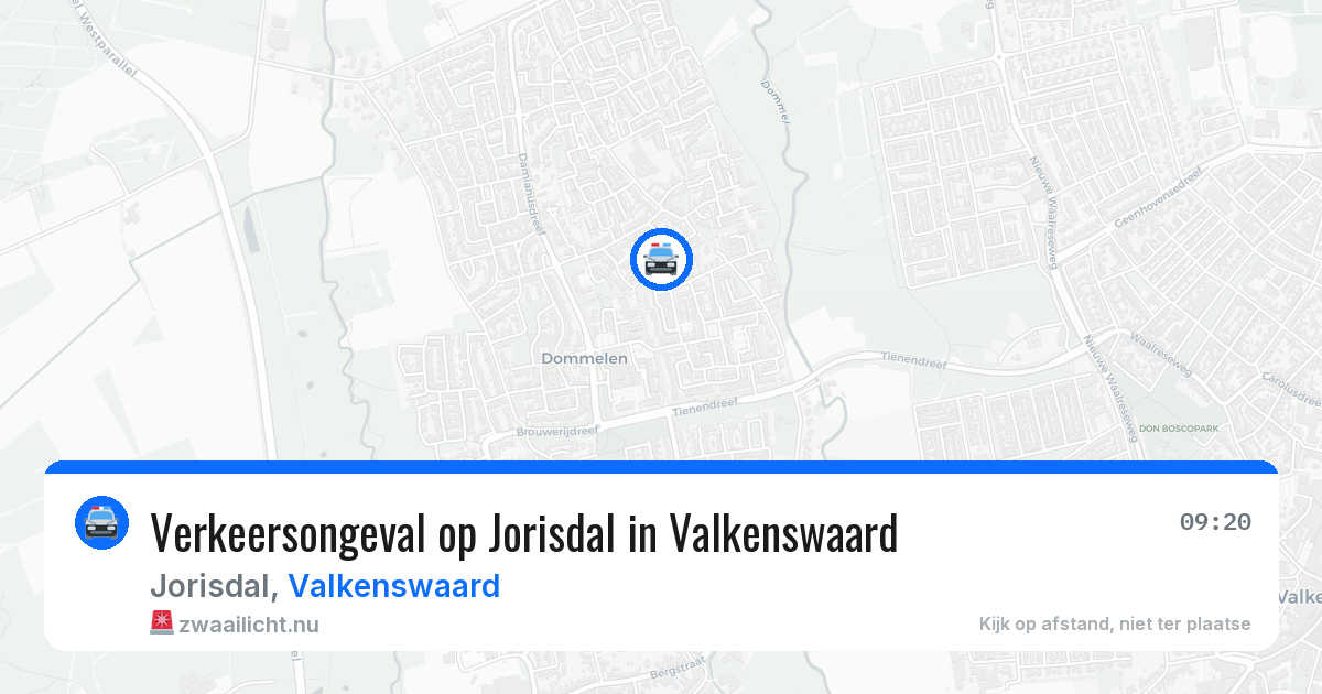 Verkeersongeval op Jorisdal in Valkenswaard — 23 jul 2026