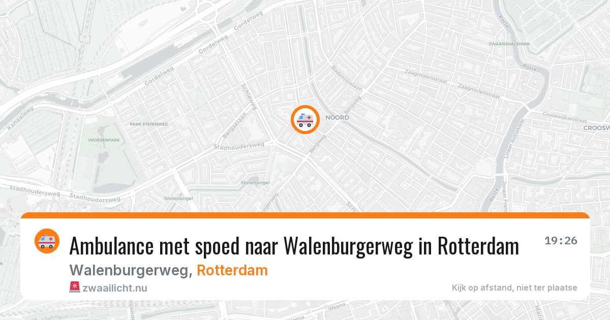 Ambulance met spoed naar Walenburgerweg in Rotterdam — 20 mei 2026