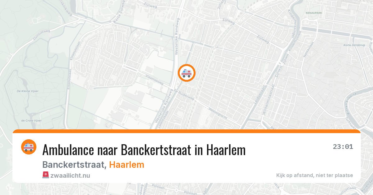 Ambulance naar Banckertstraat in Haarlem — 25 mei 2026