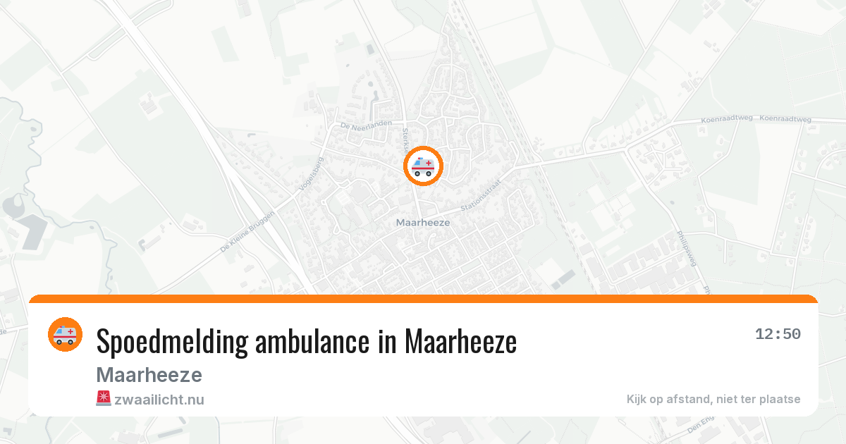 Spoedmelding ambulance in Maarheeze — 15 mei 2026