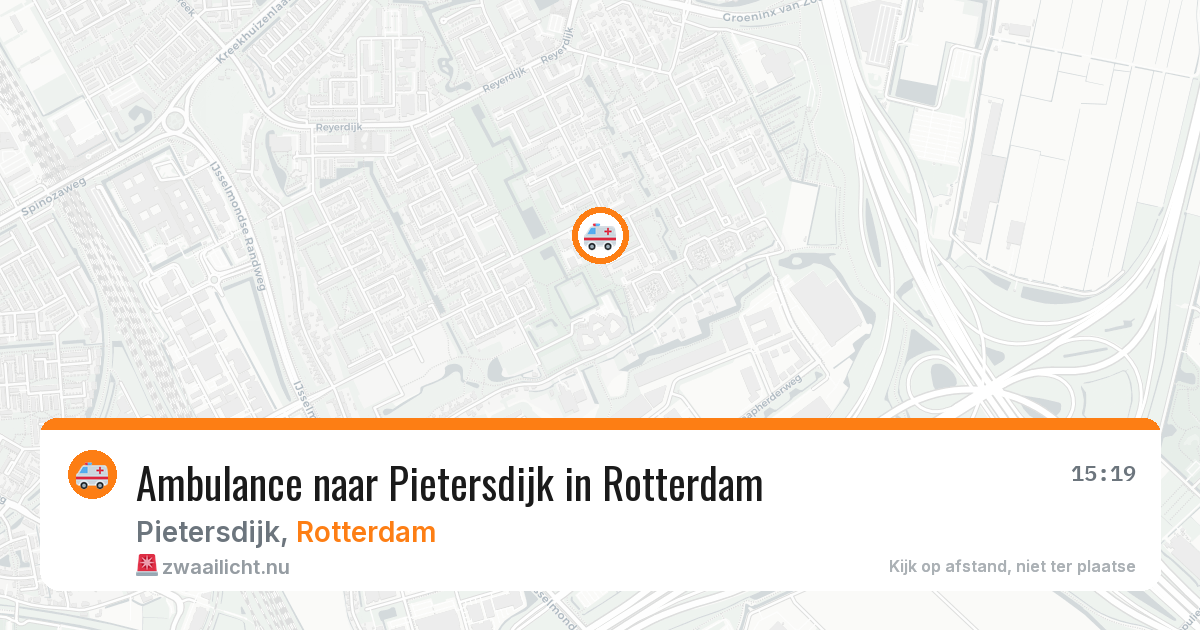 Ambulance naar Pietersdijk in Rotterdam — 20 jul 2026