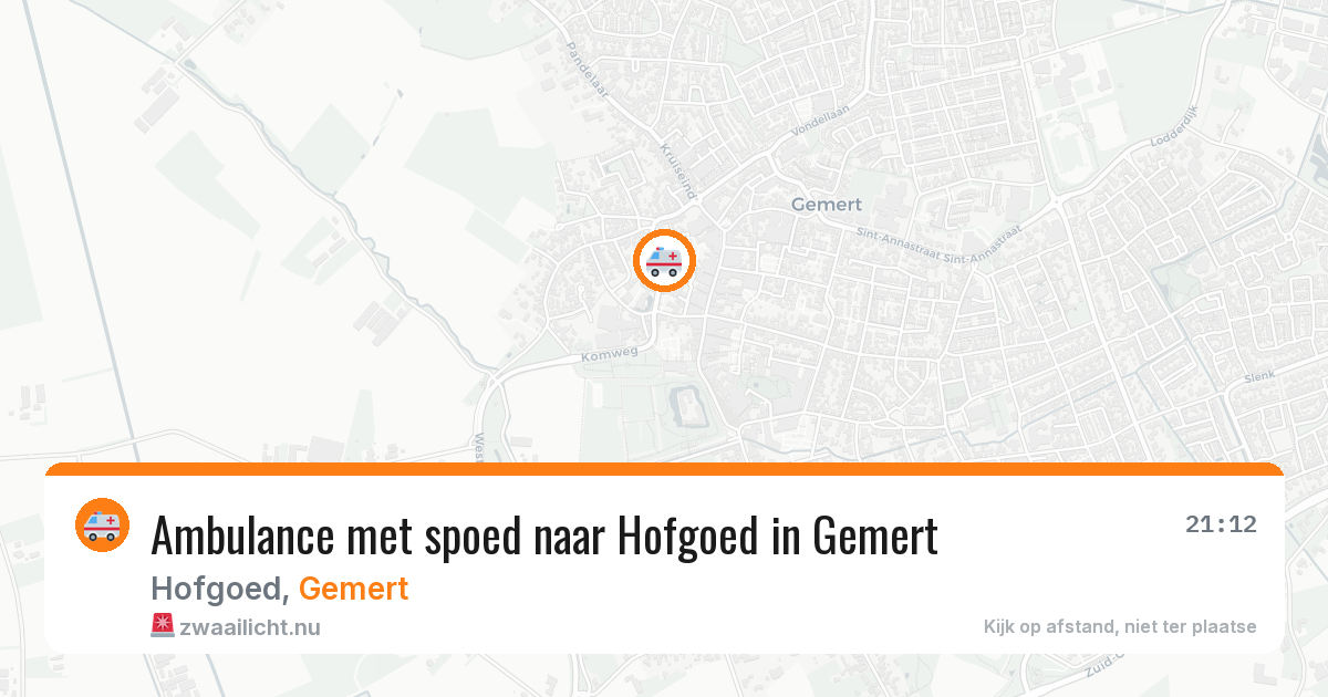 Ambulance met spoed naar Hofgoed in Gemert — 7 apr 2026