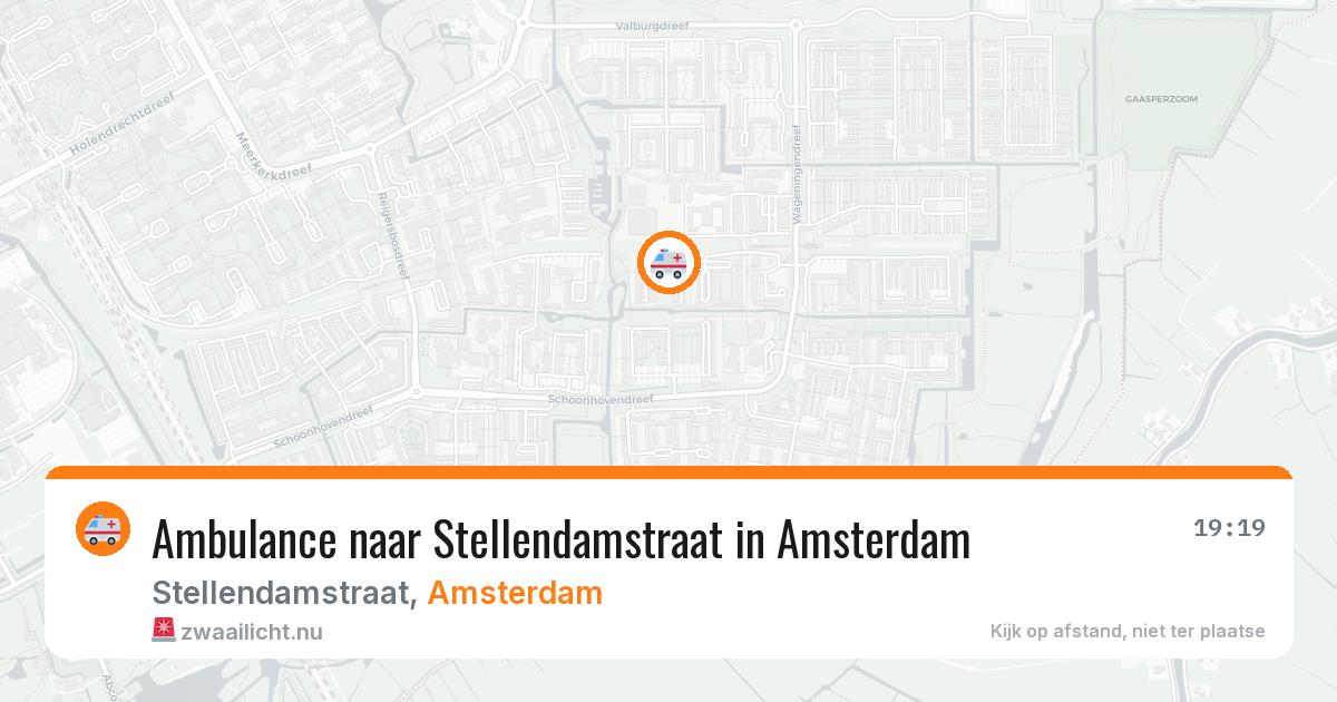 Ambulance naar Stellendamstraat in Amsterdam — 22 jul 2026