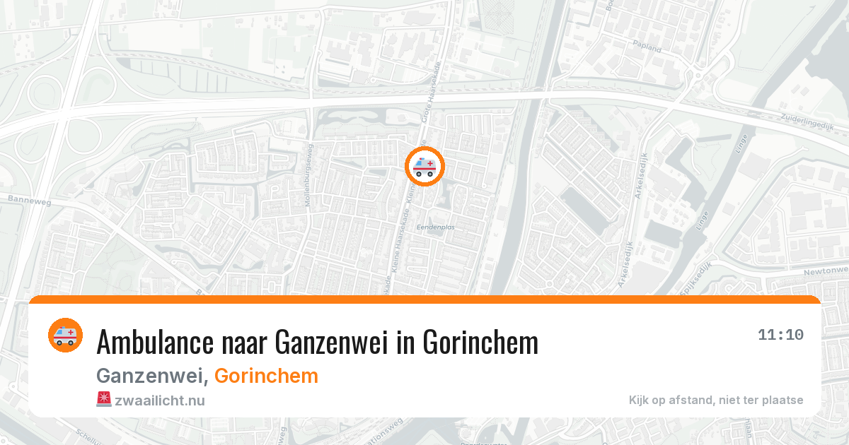 Ambulance naar Ganzenwei in Gorinchem — 16 jul 2026
