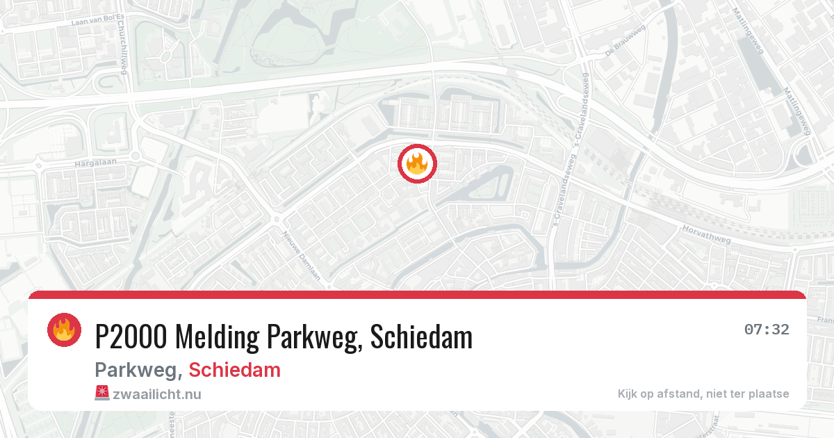 P2000 Melding Parkweg, Schiedam — 30 mrt 2026