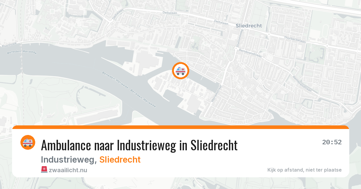 Ambulance naar Industrieweg in Sliedrecht — 19 jul 2026