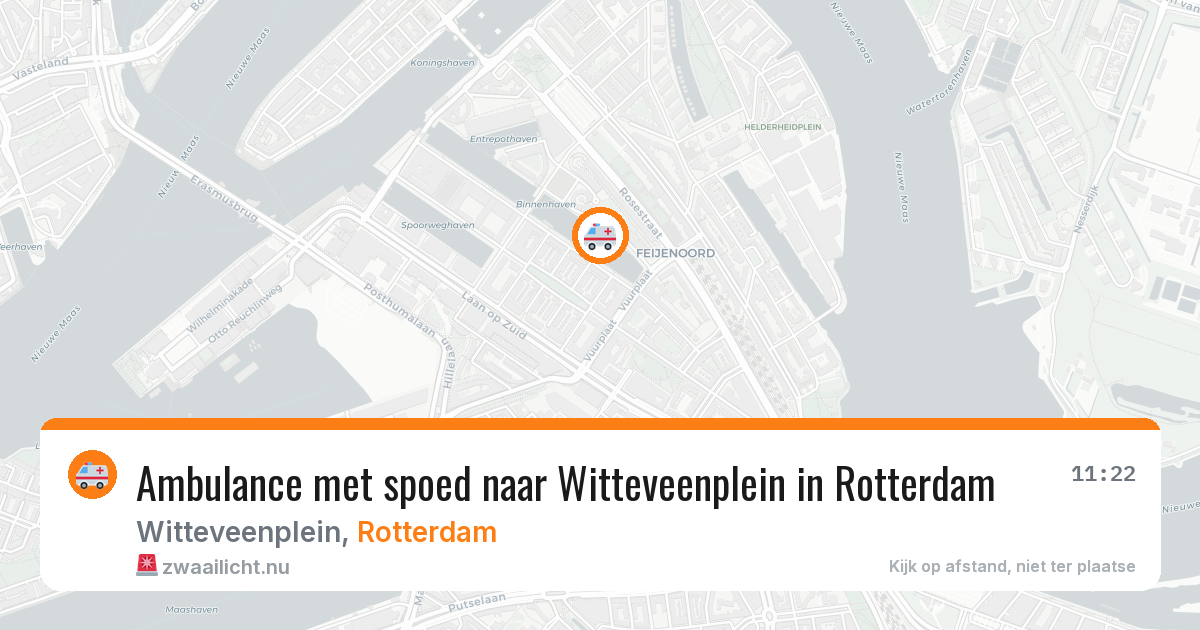 Ambulance met spoed naar Witteveenplein in Rotterdam — 26 mrt 2026