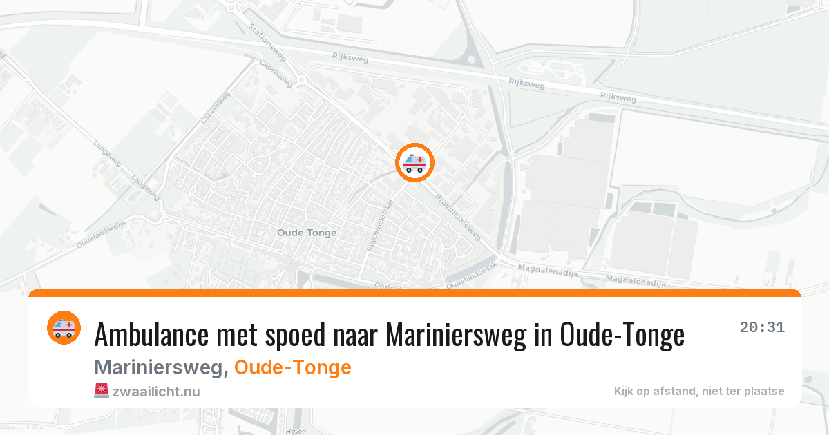 Ambulance met spoed naar Mariniersweg in Oude-Tonge — 17 jul 2026
