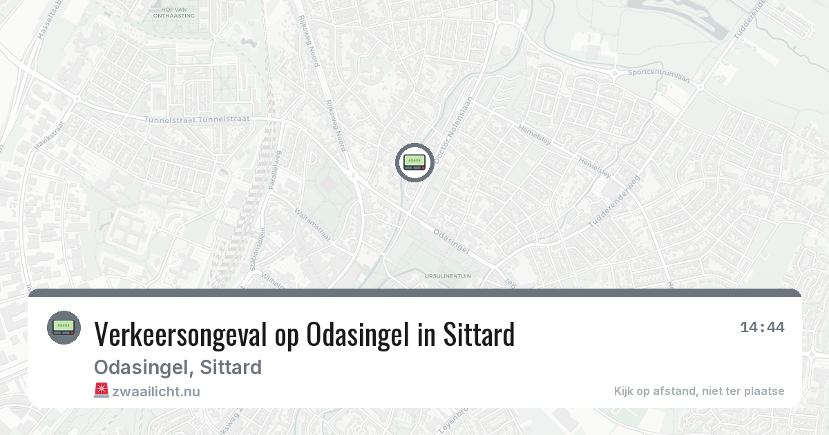Verkeersongeval op Odasingel in Sittard — 19 jul 2026