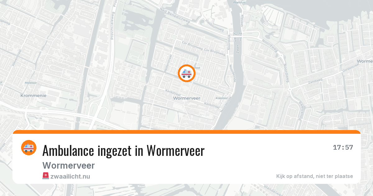 Ambulance ingezet in Wormerveer — 27 mei 2026