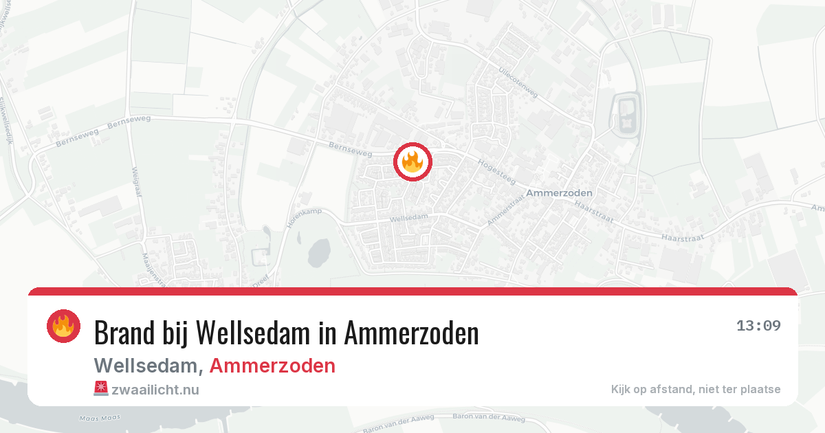 Brand bij Wellsedam in Ammerzoden — 26 apr 2026