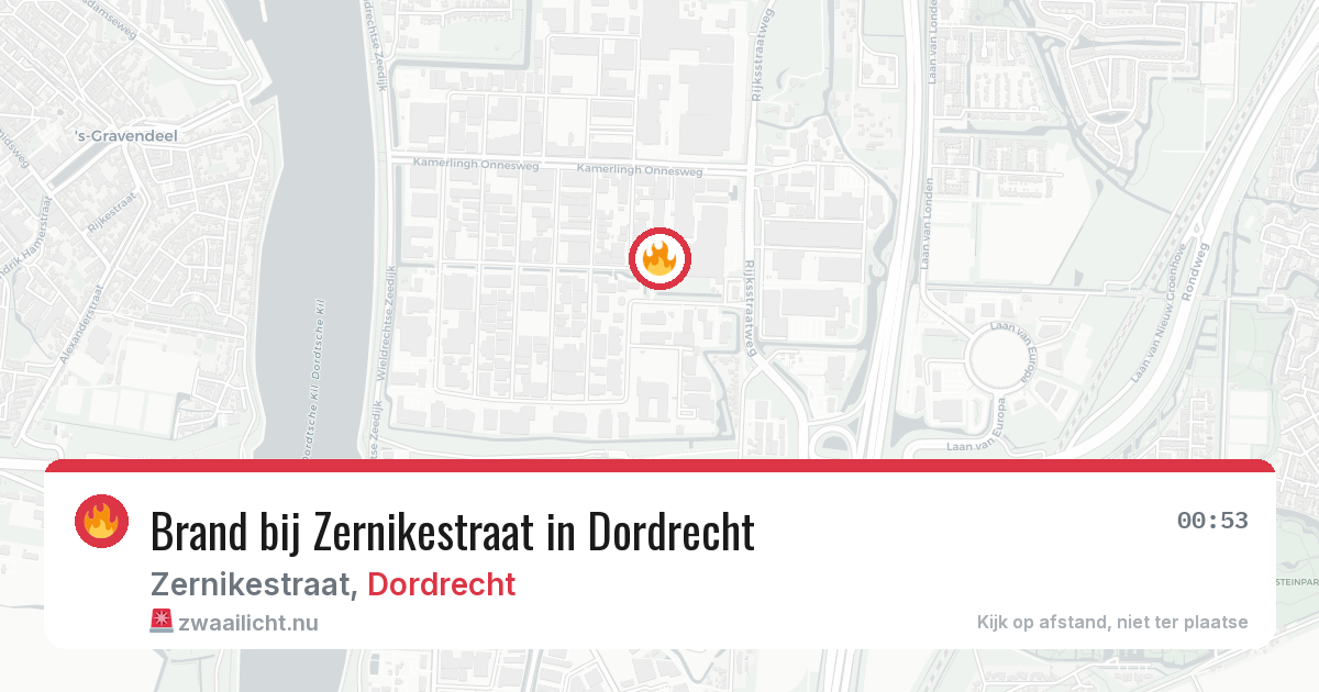 Brand bij Zernikestraat in Dordrecht — 22 mei 2026