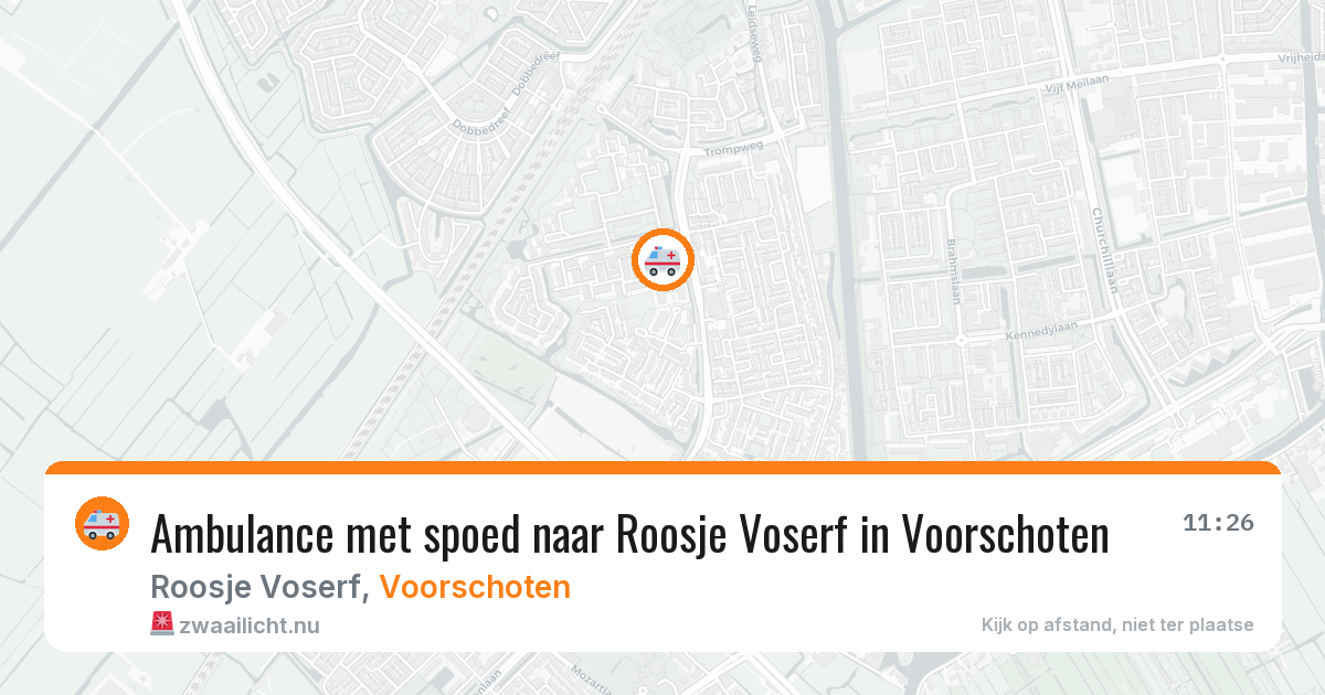 Ambulance met spoed naar Roosje Voserf in Voorschoten — 7 jun 2026