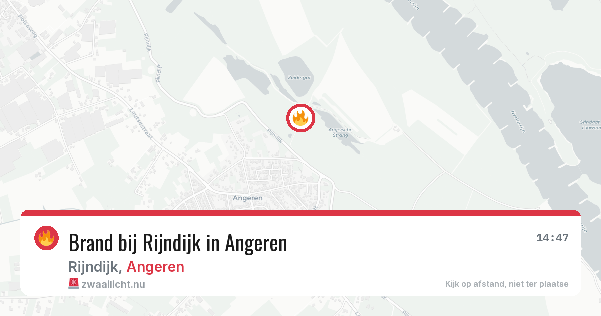Brand bij Rijndijk in Angeren — 23 jul 2026