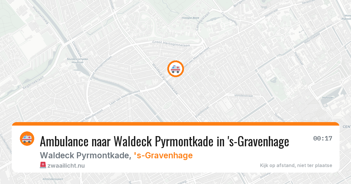 Ambulance naar Waldeck Pyrmontkade in 's-Gravenhage — 2 apr 2026