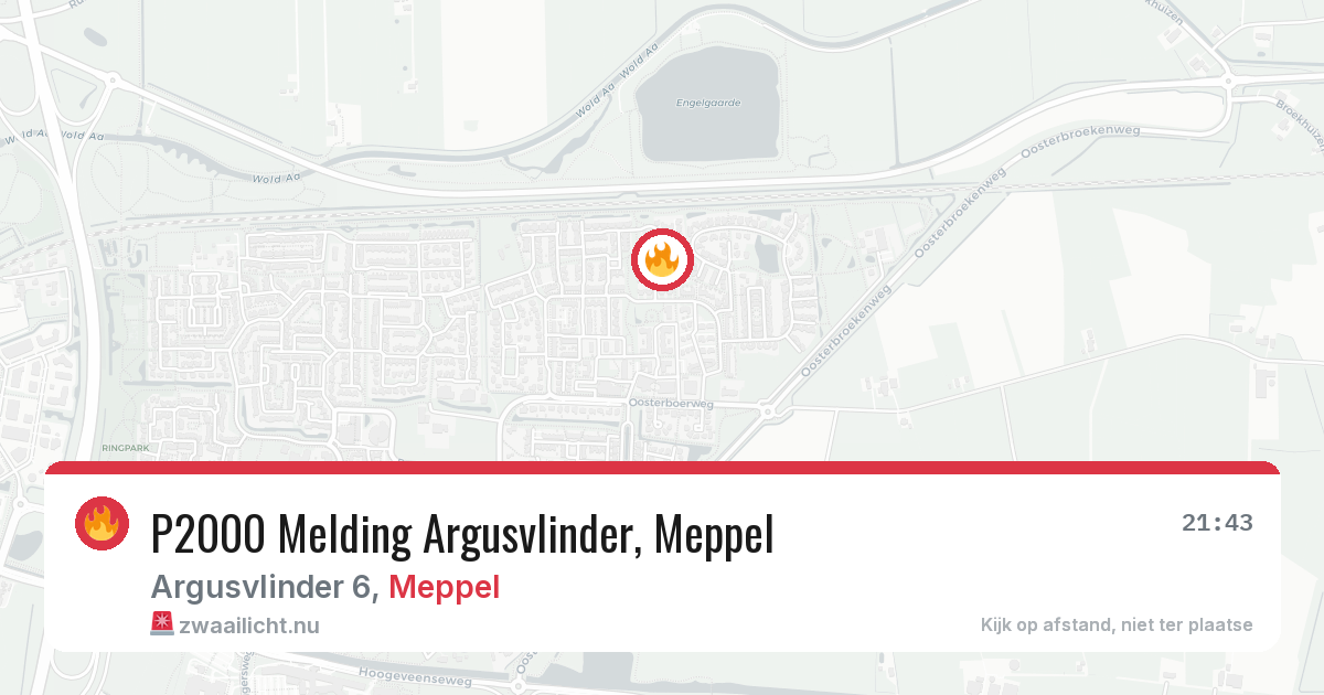 P2000 Melding Argusvlinder, Meppel — 3 jun 2026