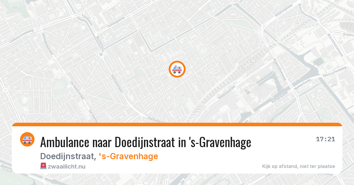 Ambulance naar Doedijnstraat in 's-Gravenhage — 8 mei 2026
