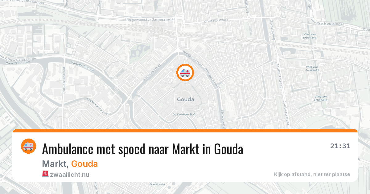 Ambulance met spoed naar Markt in Gouda — 26 apr 2026