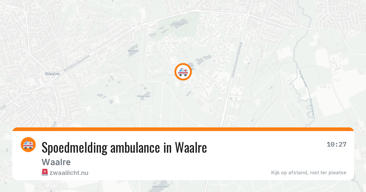 Spoedmelding ambulance in Waalre — 23 jul 2026