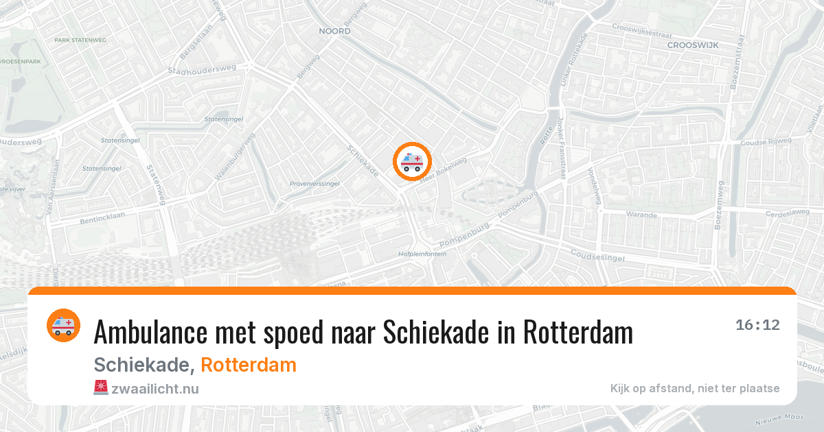 Ambulance met spoed naar Schiekade in Rotterdam — 26 jul 2026
