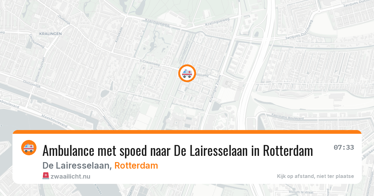 Ambulance met spoed naar De Lairesselaan in Rotterdam — 16 mei 2026