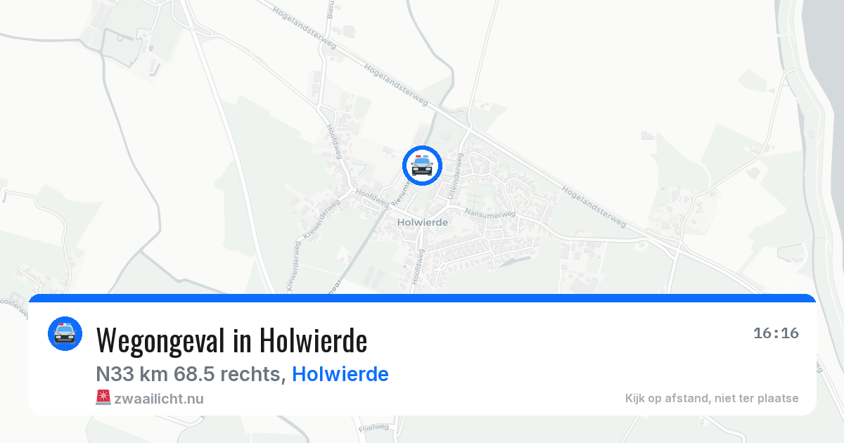 Wegongeval in Holwierde — 11 jul 2026