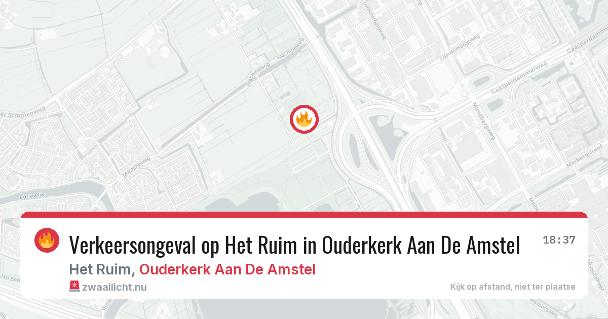 Verkeersongeval op Het Ruim in Ouderkerk Aan De Amstel — 26 jul 2026